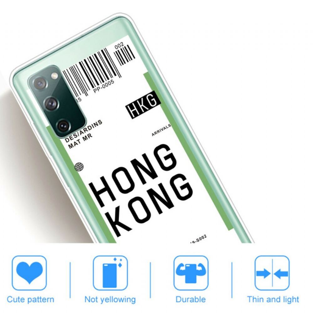 Kryt Na Samsung Galaxy S20 FE Palubní Vstupenka Do Hong Kongu