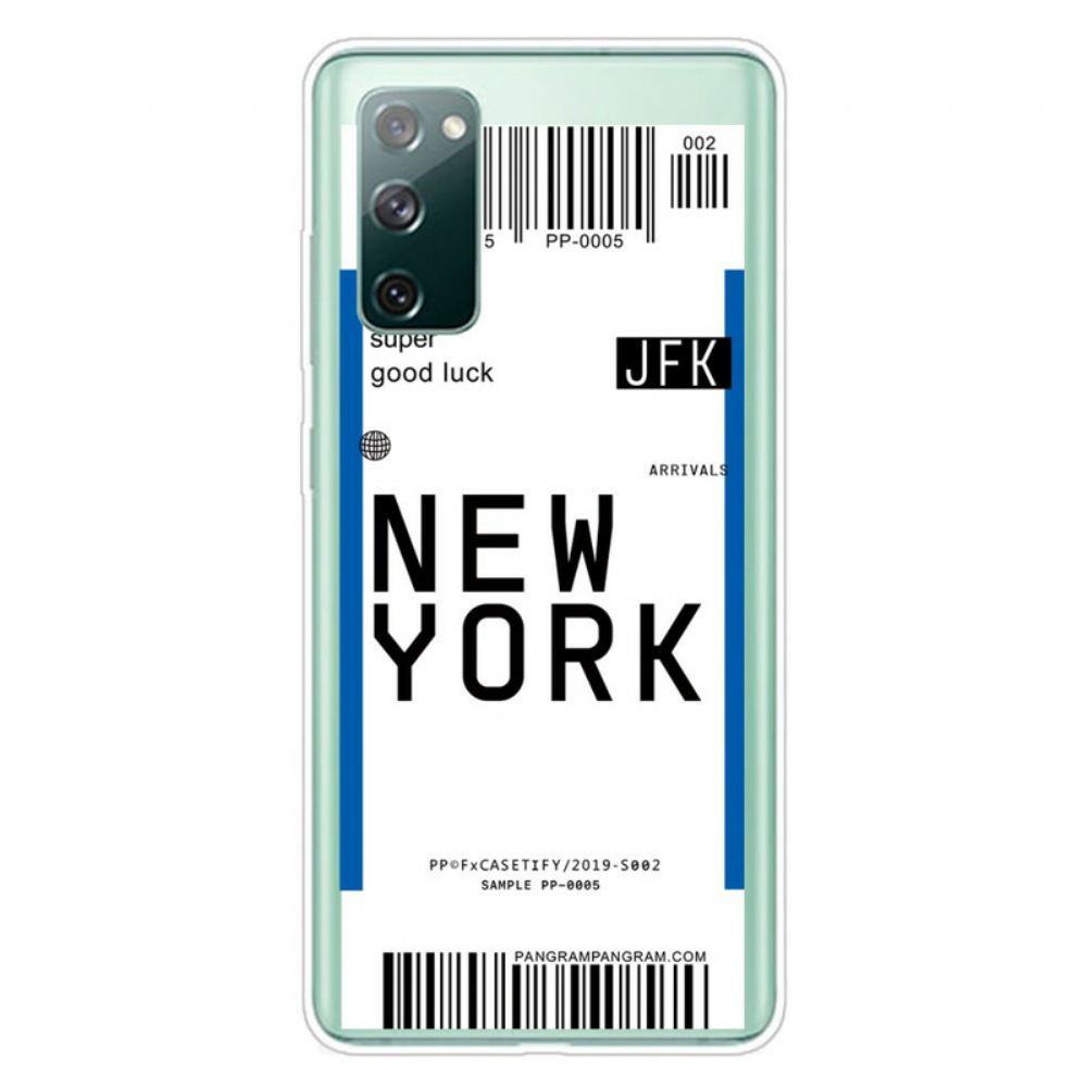 Kryt Na Samsung Galaxy S20 FE Palubní Vstupenka Do New Yorku