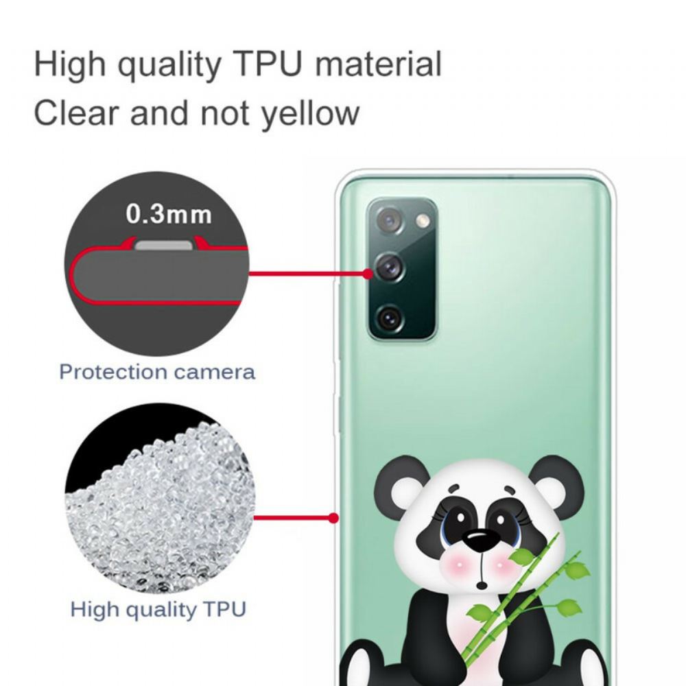 Kryt Na Samsung Galaxy S20 FE Transparentní Smutná Panda