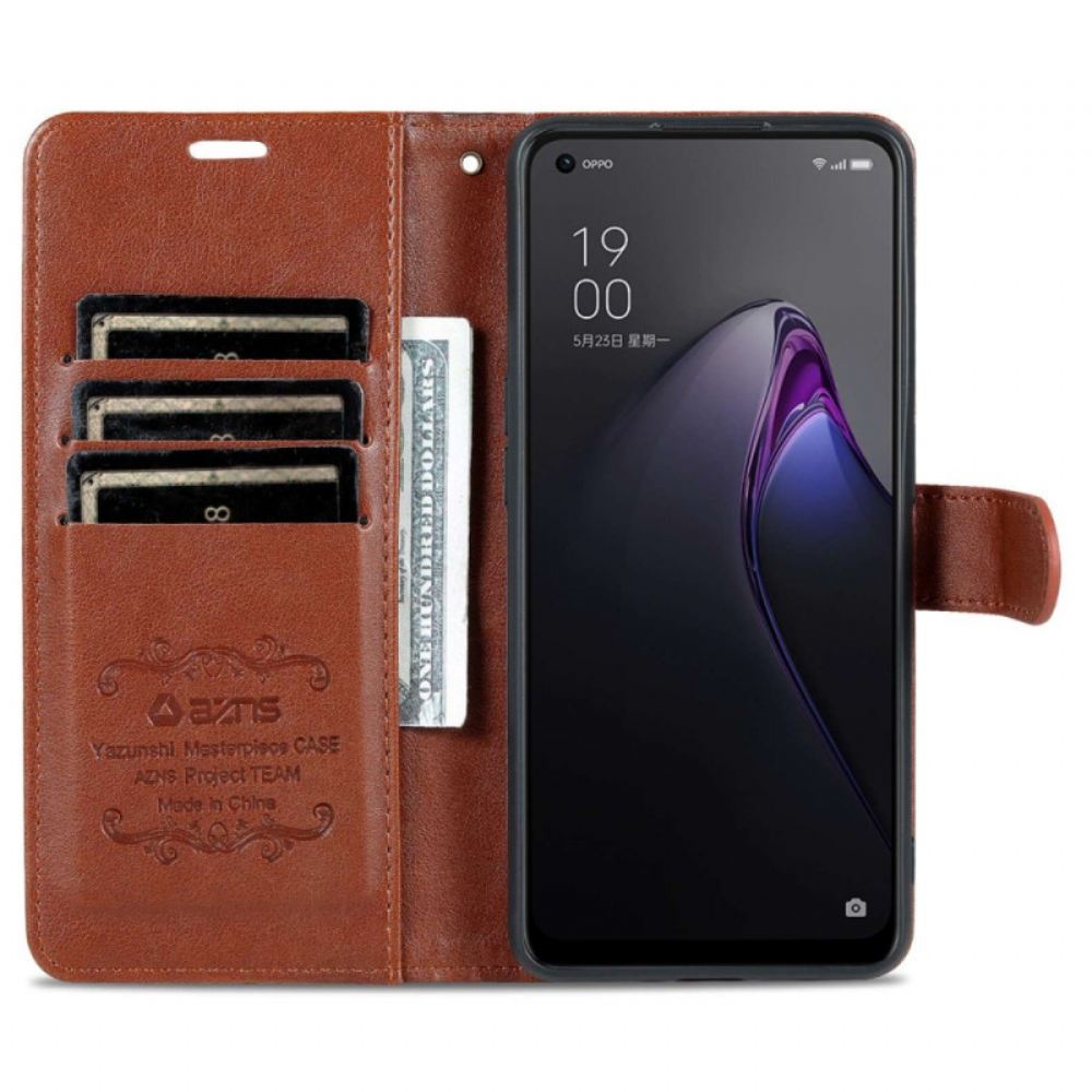 Flipové Pouzdro Na Oppo Reno 8 Pro Umělá Kůže Azns