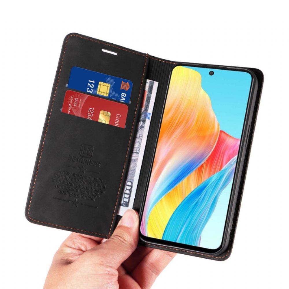 Kožené Pouzdro Folio Na Oppo A98 5g Betopnice Rfid Blokování