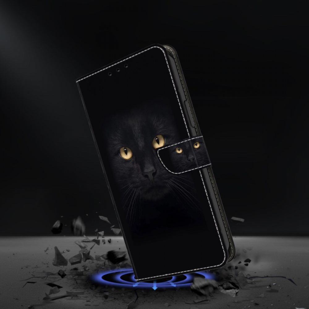 Kožený Kryt Oppo A98 5g Černá Kočka