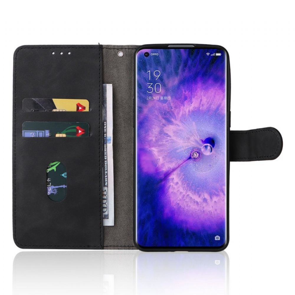 Flipové Pouzdro Na Oppo Find X5 Pro Obyčejný Ročník