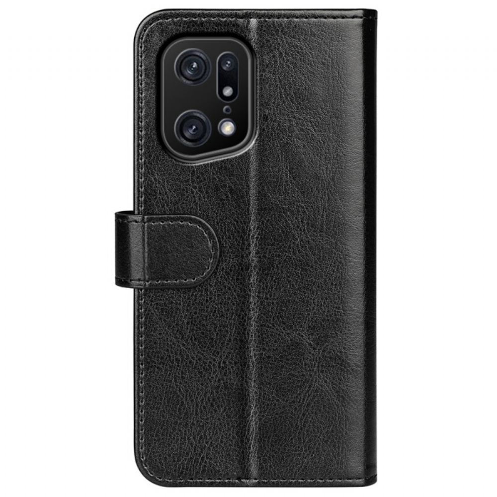 Flipové Pouzdro Na Oppo Find X5 Pro Vintage Umělá Kůže