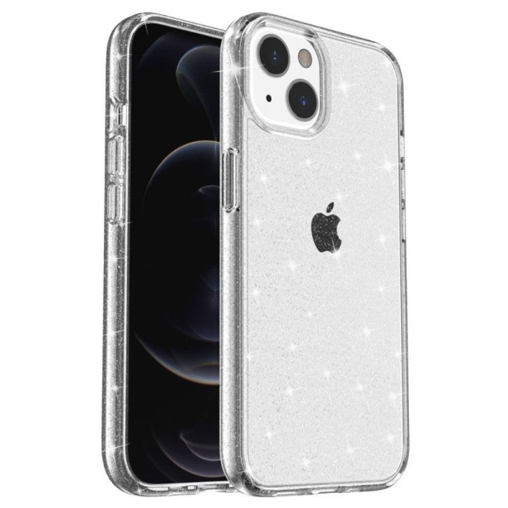 Kryt Na iPhone 15 Transparentní Třpytky