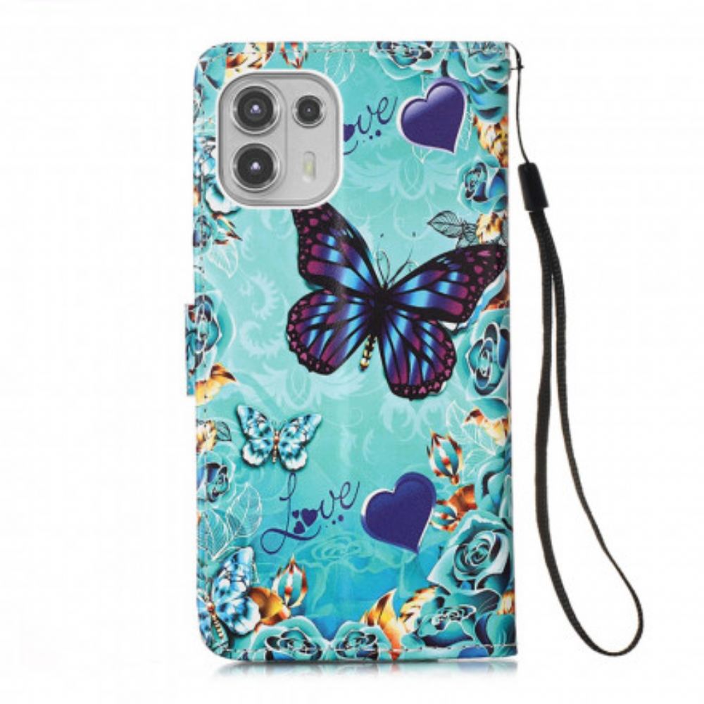 Flipové Pouzdro Na Motorola Edge 20 Lite Na Lana Love Butterflies Strappy