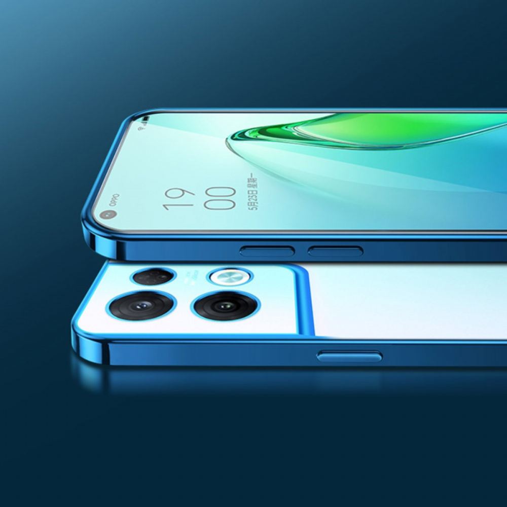 Kryty Na Mobil Na Oppo Reno 8 Průhledné Okraje Ve Stylu Kovu Sulada