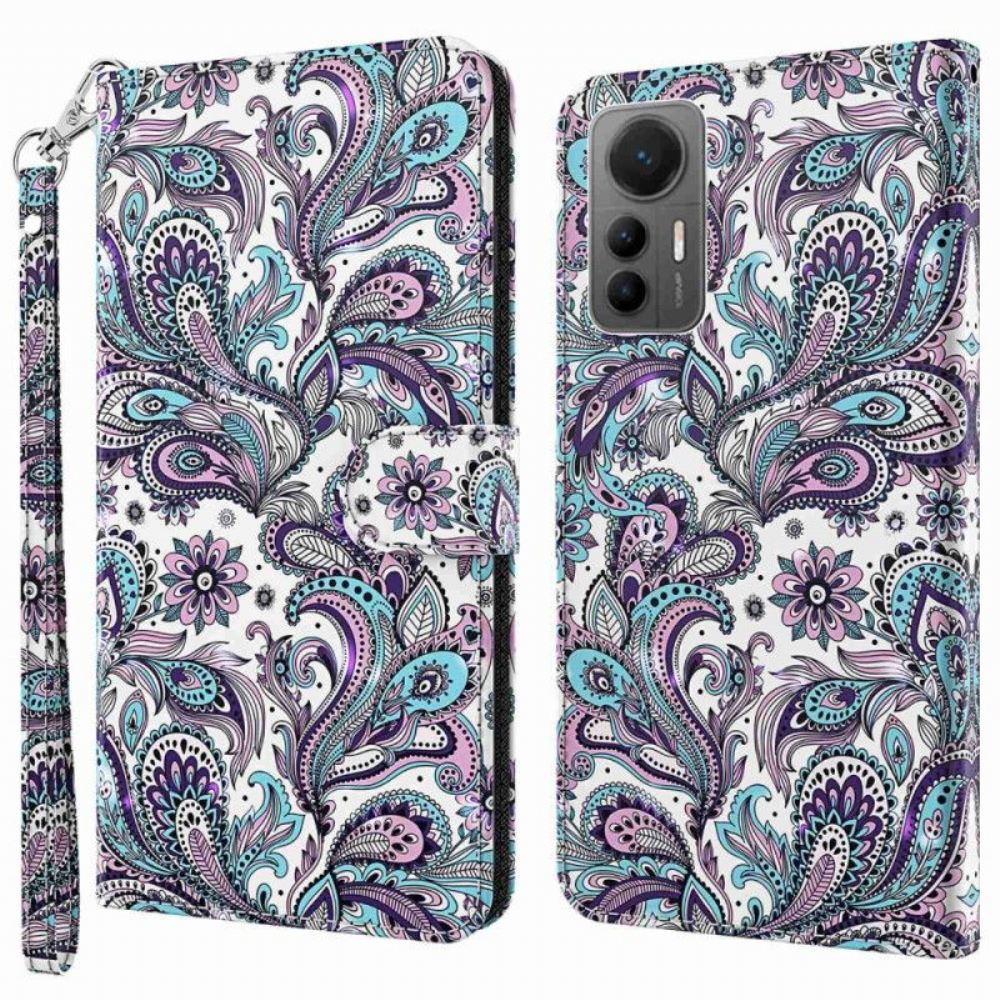 Flipové Pouzdro Na Xiaomi 12 Lite Na Lana Strappy Paisley Vzor