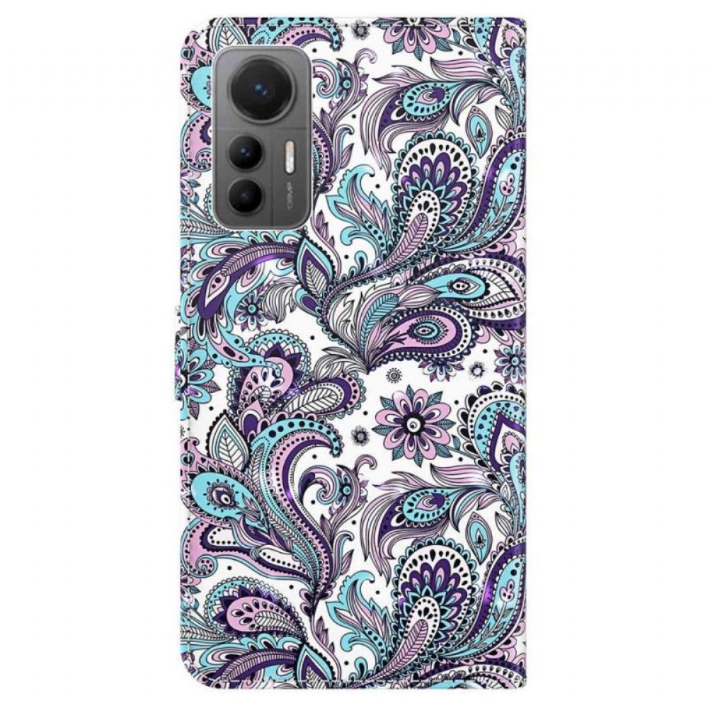 Flipové Pouzdro Na Xiaomi 12 Lite Na Lana Strappy Paisley Vzor