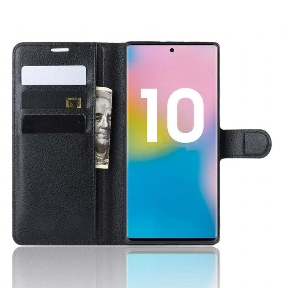 Flipové Pouzdro Na Samsung Galaxy Note 10 Plus Klasické Barvy