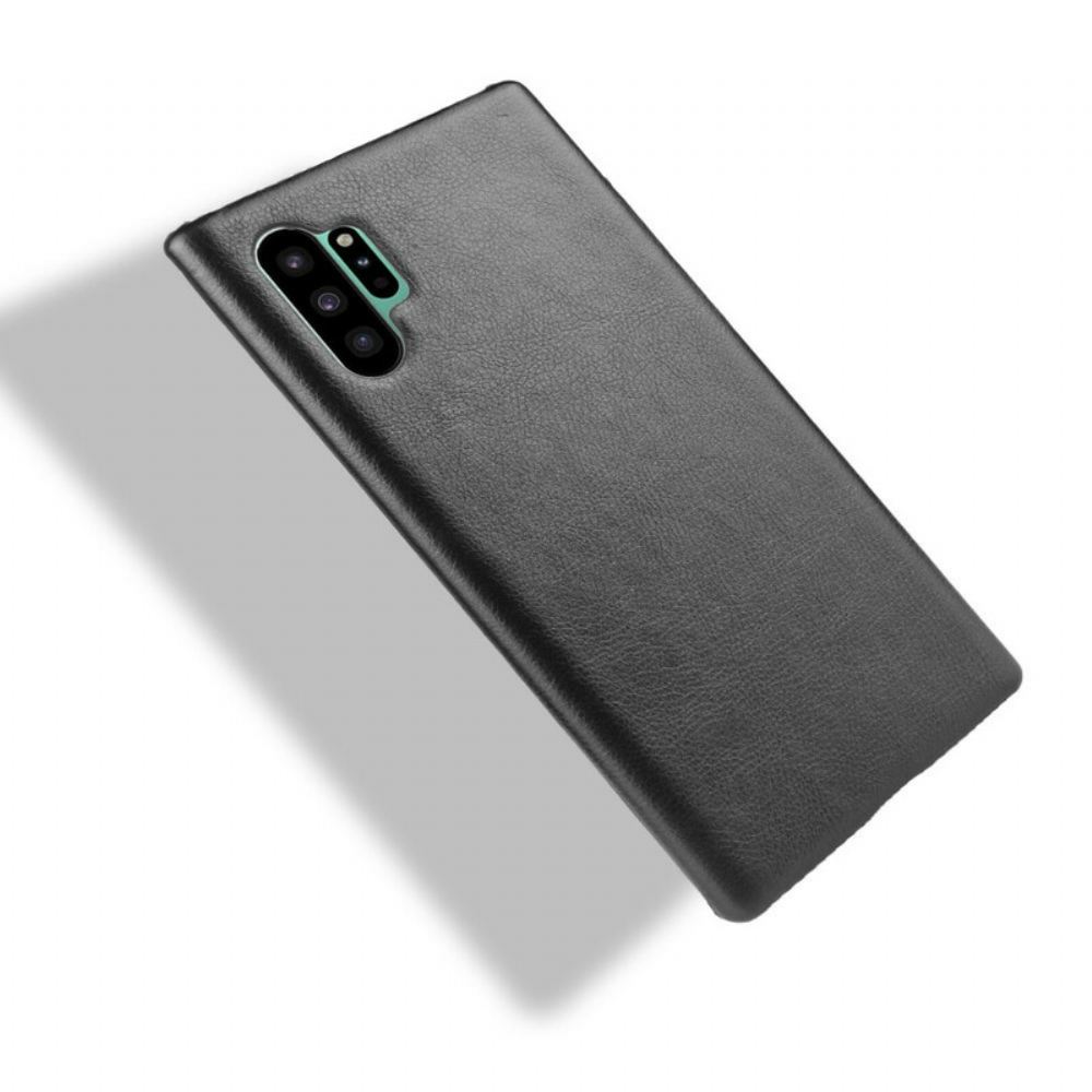 Kryt Na Samsung Galaxy Note 10 Plus Klasický Kožený Efekt Litchi