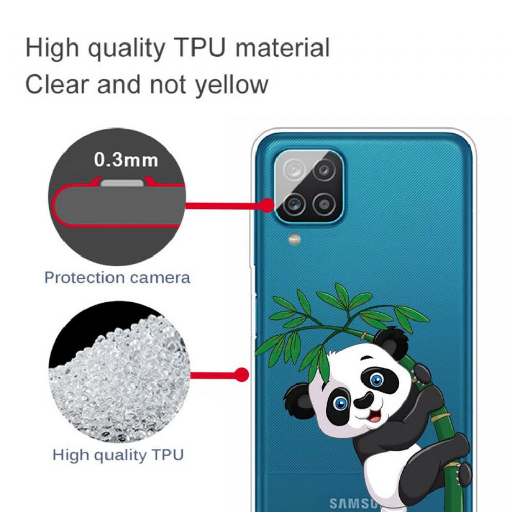 Kryt Na Samsung Galaxy A12 / M12 Bezešvá Panda Na Bambusu