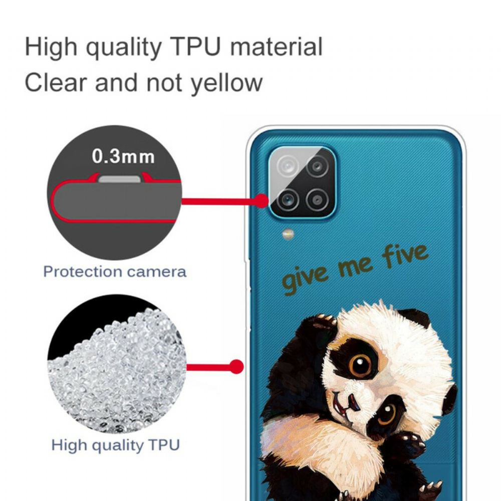 Kryt Na Samsung Galaxy A12 / M12 Transparentní Panda Dej Mi Pětku