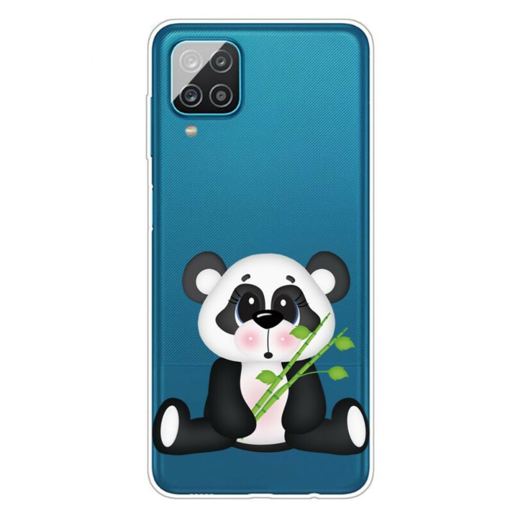 Kryt Na Samsung Galaxy A12 / M12 Transparentní Smutná Panda