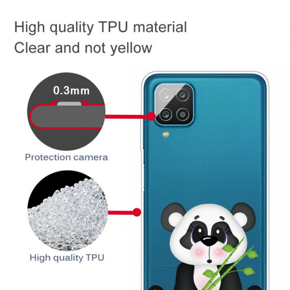 Kryt Na Samsung Galaxy A12 / M12 Transparentní Smutná Panda