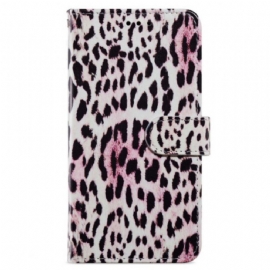 Peněženková Pouzdra Samsung Galaxy A55 5g Leopard Print Strappy