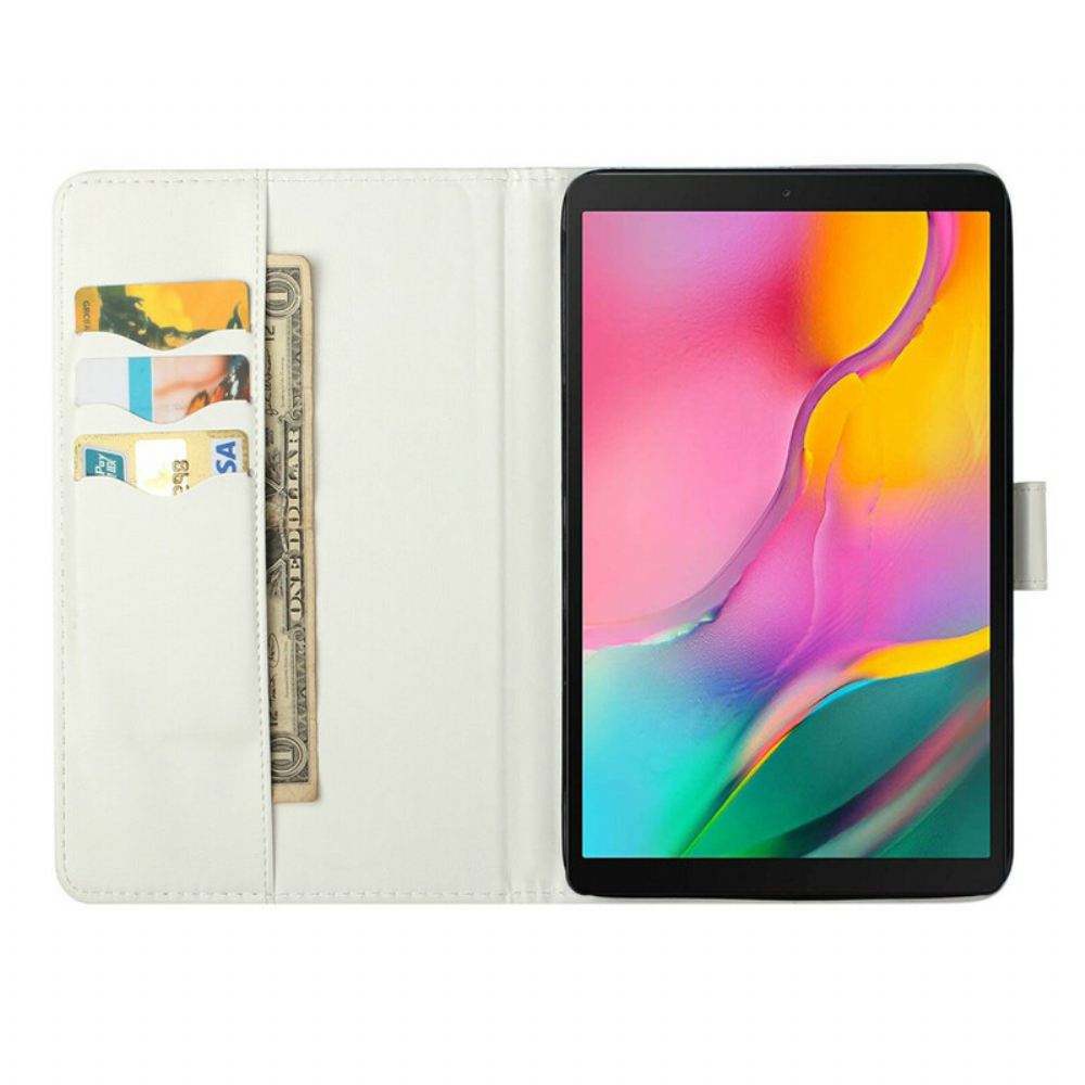 Flipové Pouzdro Na Samsung Galaxy Tab A 10.1 (2019) Mramorové Světlé Skvrny