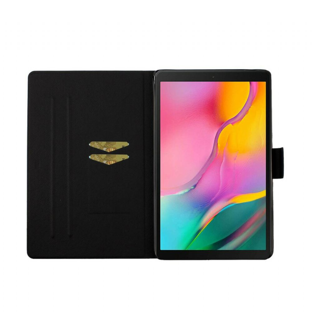 Flipové Pouzdro Na Samsung Galaxy Tab A 10.1 (2019) Měsíc A Sluneční Strom