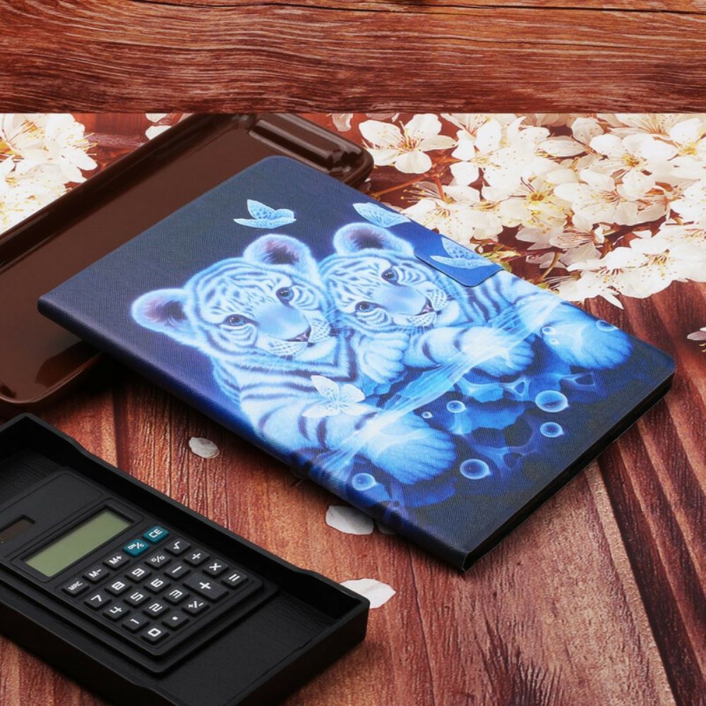 Flipové Pouzdro Na Samsung Galaxy Tab A 10.1 (2019) Tygři