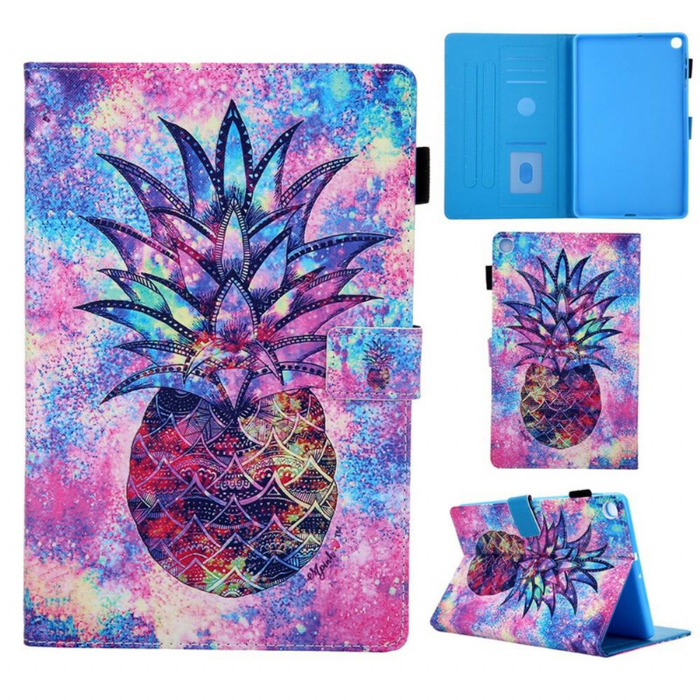 Kožené Pouzdro Na Samsung Galaxy Tab A 10.1 (2019) Funky Ananas