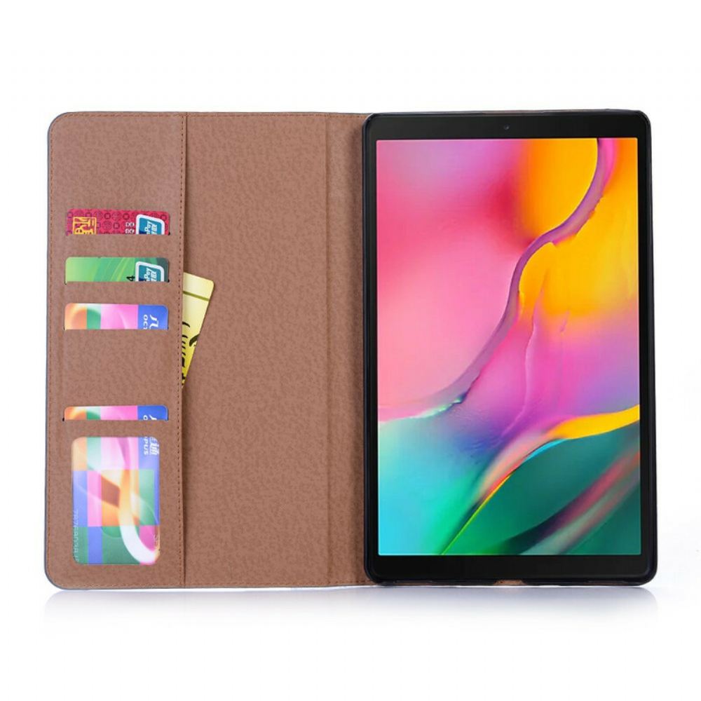 Pouzdra Na Samsung Galaxy Tab A 10.1 (2019) Vintage Nýty Z Umělé Kůže