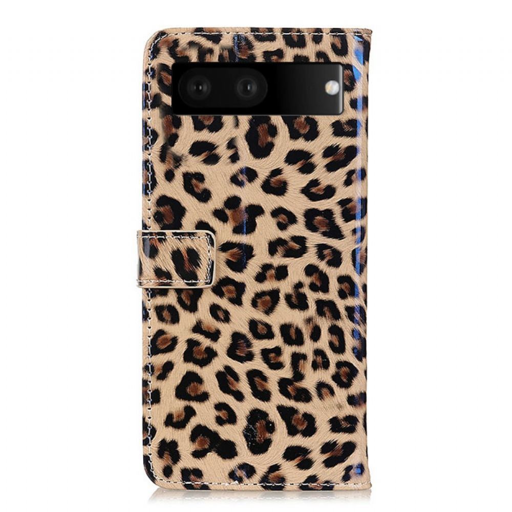 Kožené Pouzdro Na Google Pixel 7 Efekt Leopardí Kůže