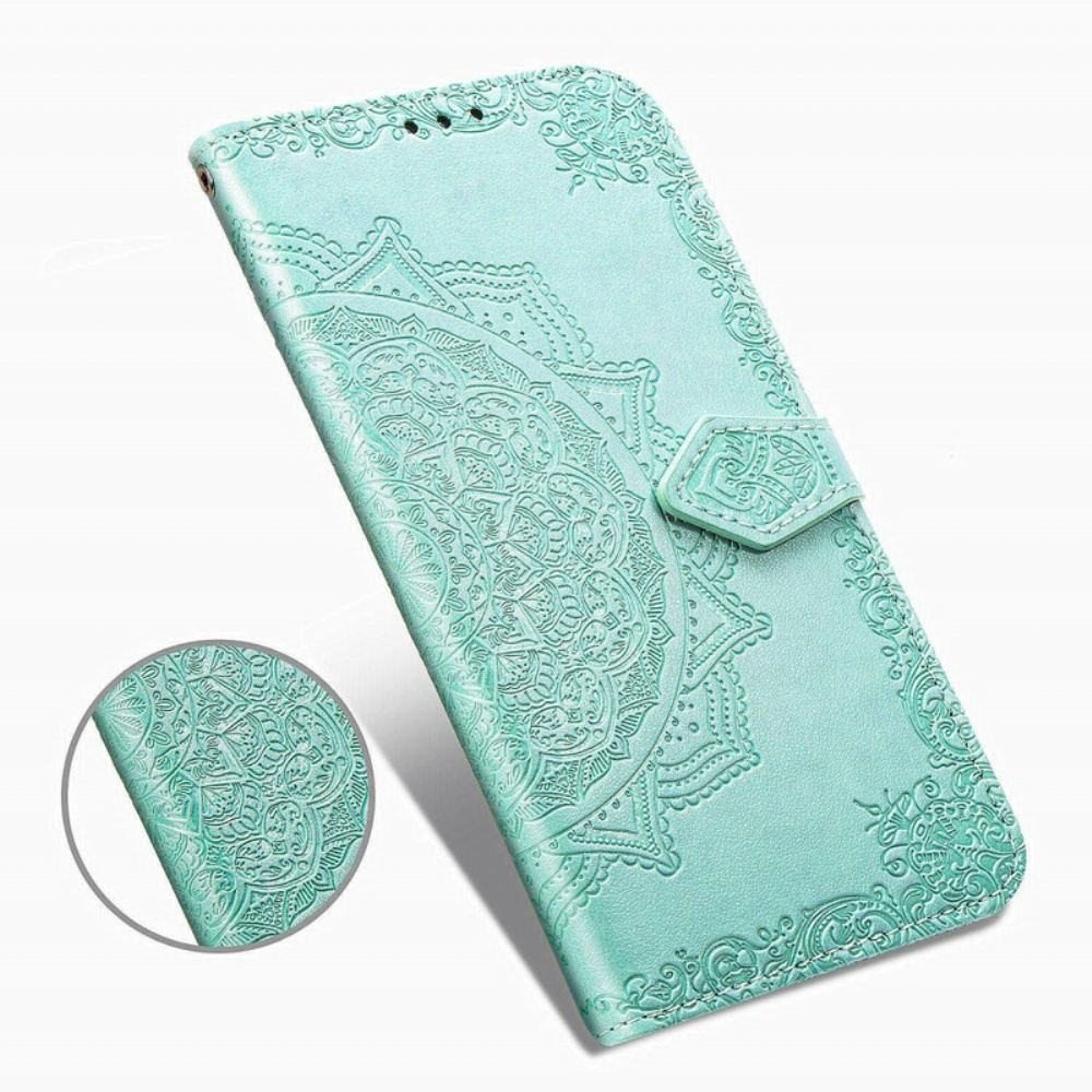 Kožené Pouzdro Na Oppo A9 2020 / A5 2020 Středověká Mandala