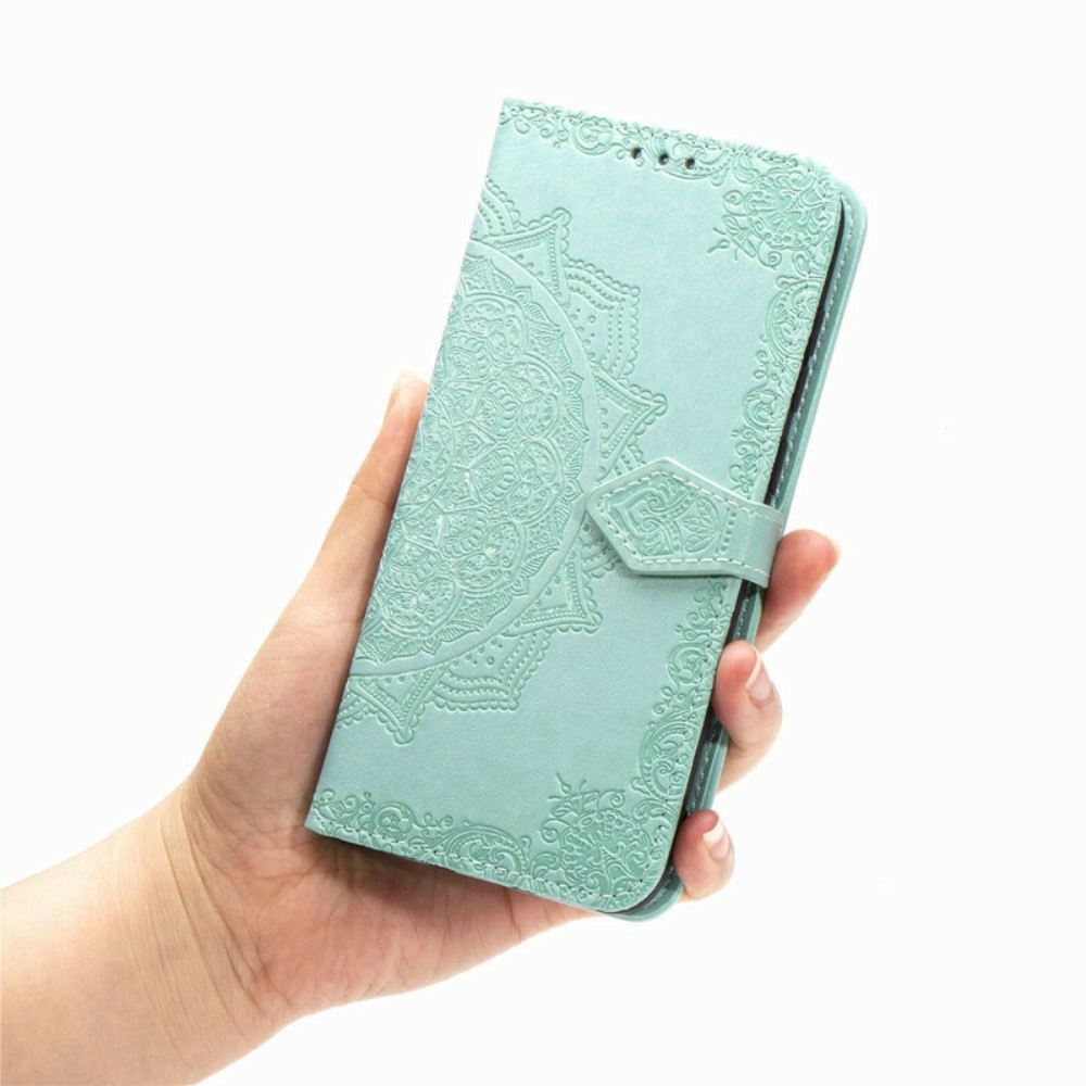 Kožené Pouzdro Na Oppo A9 2020 / A5 2020 Středověká Mandala