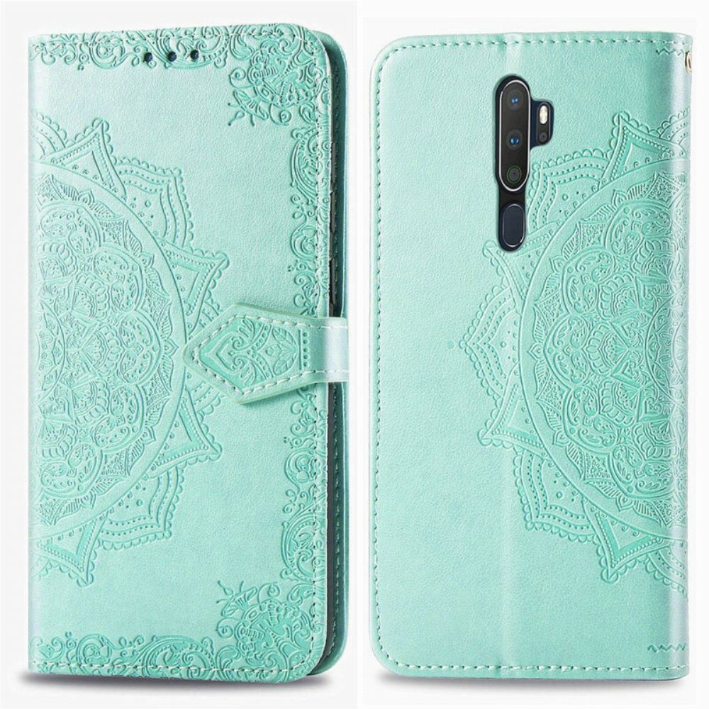 Kožené Pouzdro Na Oppo A9 2020 / A5 2020 Středověká Mandala