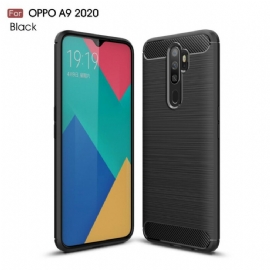 Kryt Na Oppo A9 2020 / A5 2020 Kartáčované Uhlíkové Vlákno