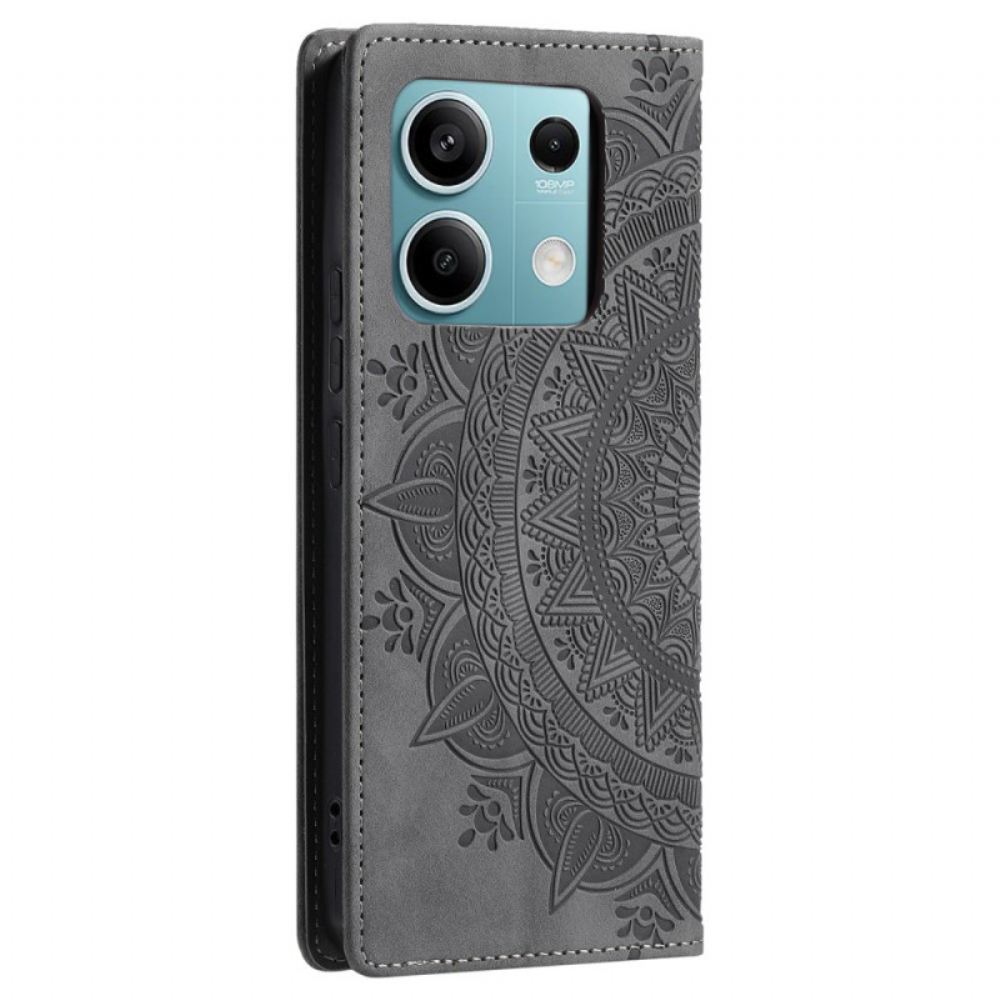 Kožené Pouzdro Folio Na Xiaomi Redmi Note 13 5g Vzor Mandaly