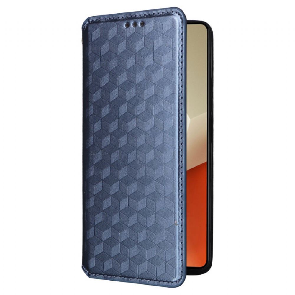 Kožené Pouzdro Folio Xiaomi Redmi Note 13 5g 3d Kostky