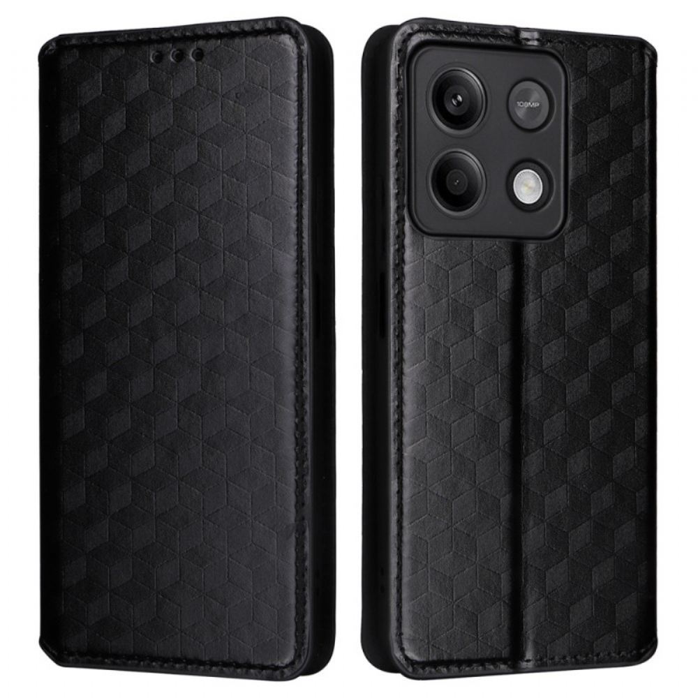 Kožené Pouzdro Folio Xiaomi Redmi Note 13 5g 3d Kostky