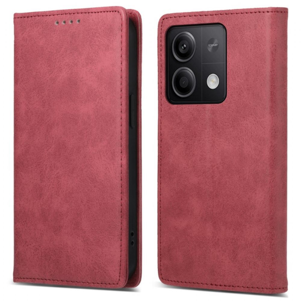 Kožené Pouzdro Folio Xiaomi Redmi Note 13 5g Klasický Styl