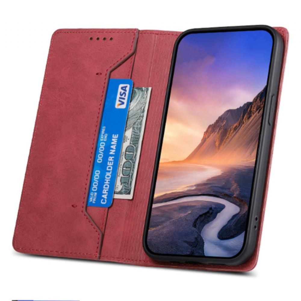 Kožené Pouzdro Folio Xiaomi Redmi Note 13 5g Klasický Styl