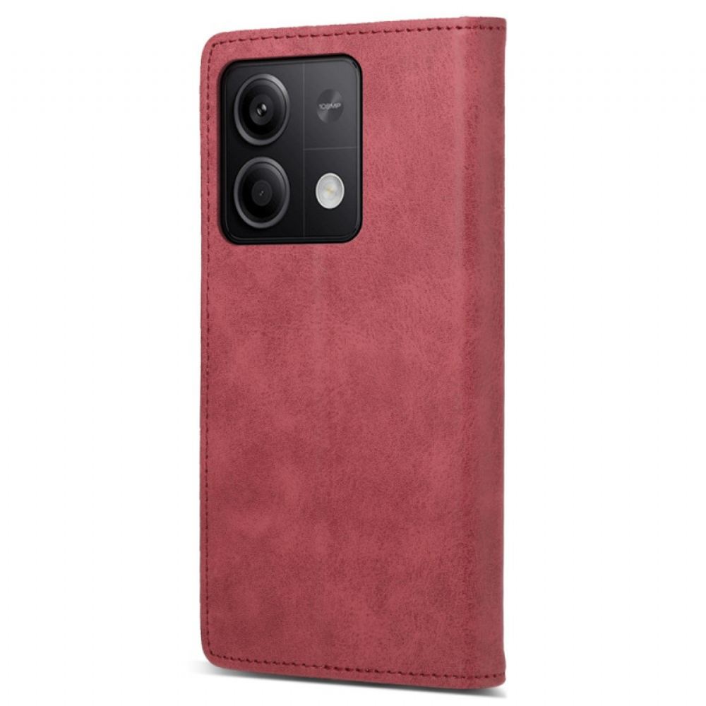 Kožené Pouzdro Folio Xiaomi Redmi Note 13 5g Klasický Styl