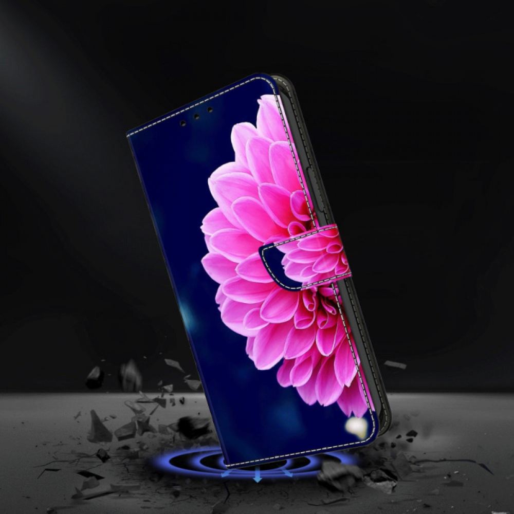 Kožený Kryt Na Xiaomi Redmi Note 13 5g Růžový Květ