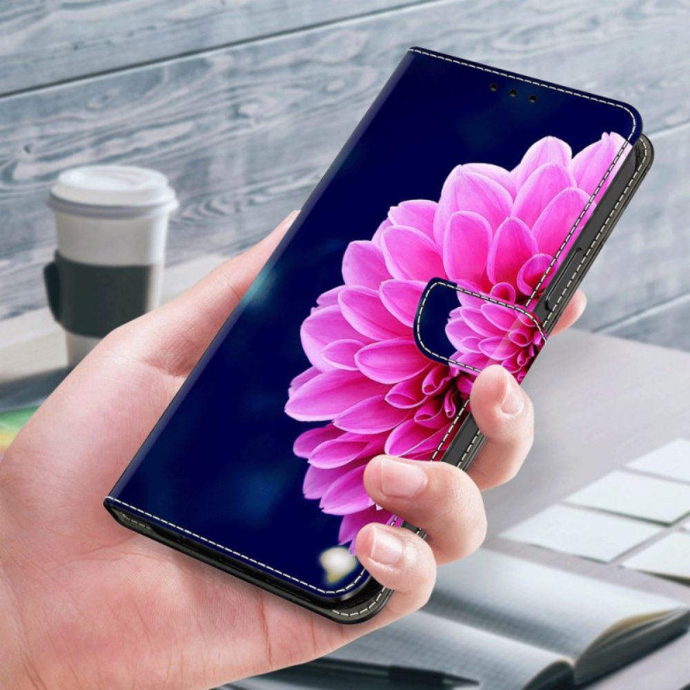 Kožený Kryt Na Xiaomi Redmi Note 13 5g Růžový Květ