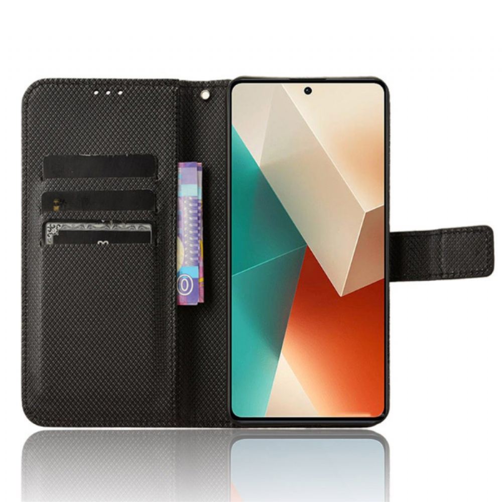 Kožený Kryt Xiaomi Redmi Note 13 5g Tečkovaný Pásek