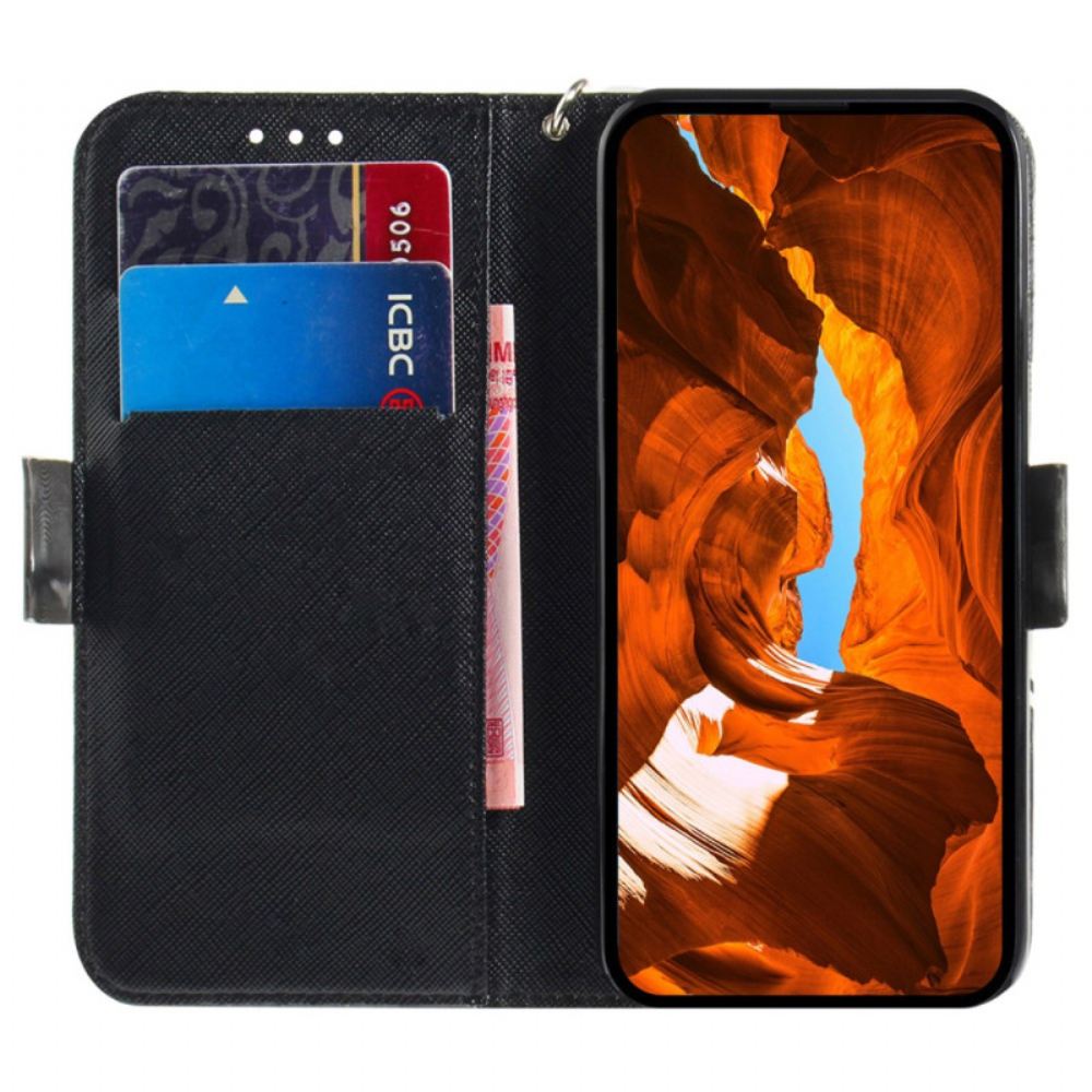 Kožený Kryt Xiaomi Redmi Note 13 5g Zelená Mandala S Popruhem