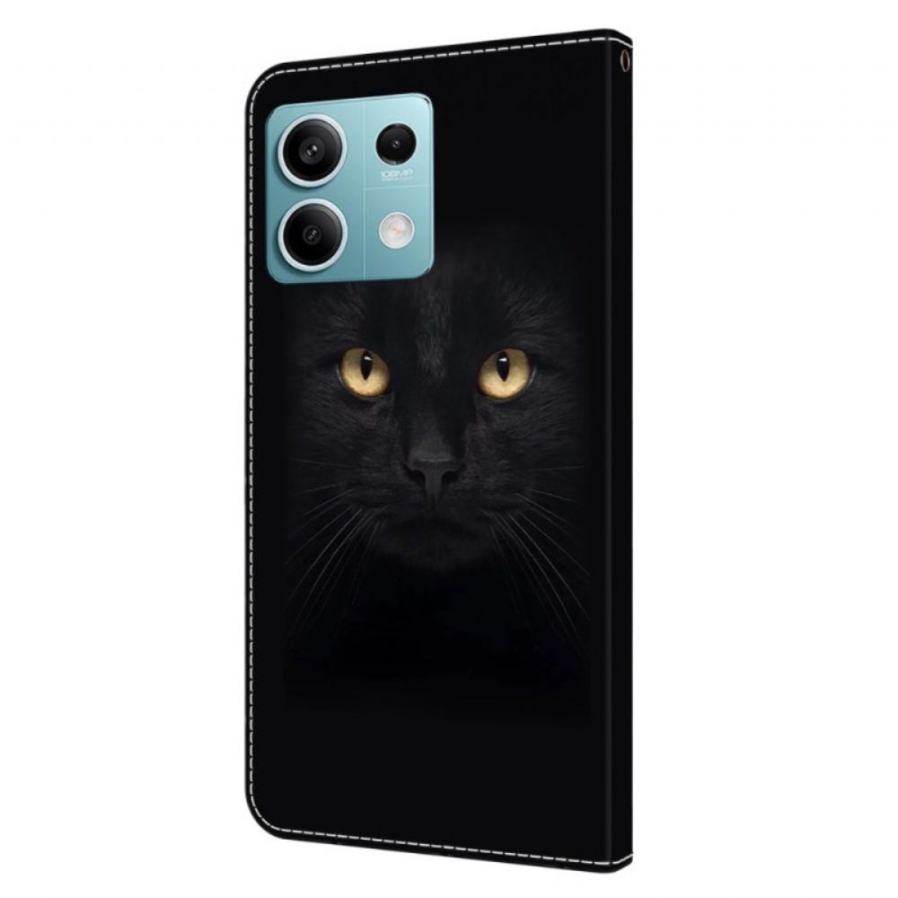 Kožený Kryt Xiaomi Redmi Note 13 5g Černá Kočka