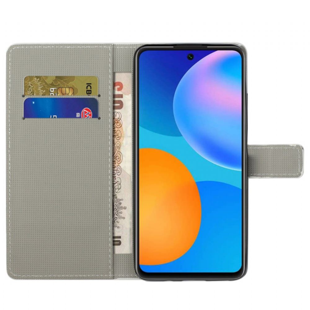 Peněženková Pouzdra Xiaomi Redmi Note 13 5g Kryty Na Mobil Motýli Na Černém Pozadí