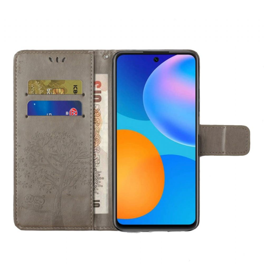 Peněženková Pouzdra Xiaomi Redmi Note 13 5g Kryty Na Mobil Strom A Sovy