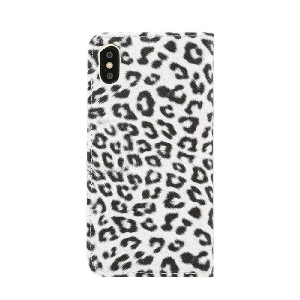 Kožené Pouzdro Na iPhone XS Max Luxusní Leopard