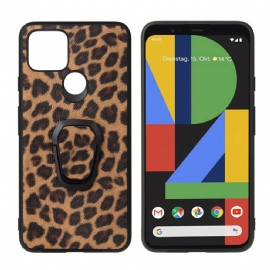 Kryty Na Mobil Na Google Pixel 5 Kroužek Ve Stylu Leoparda