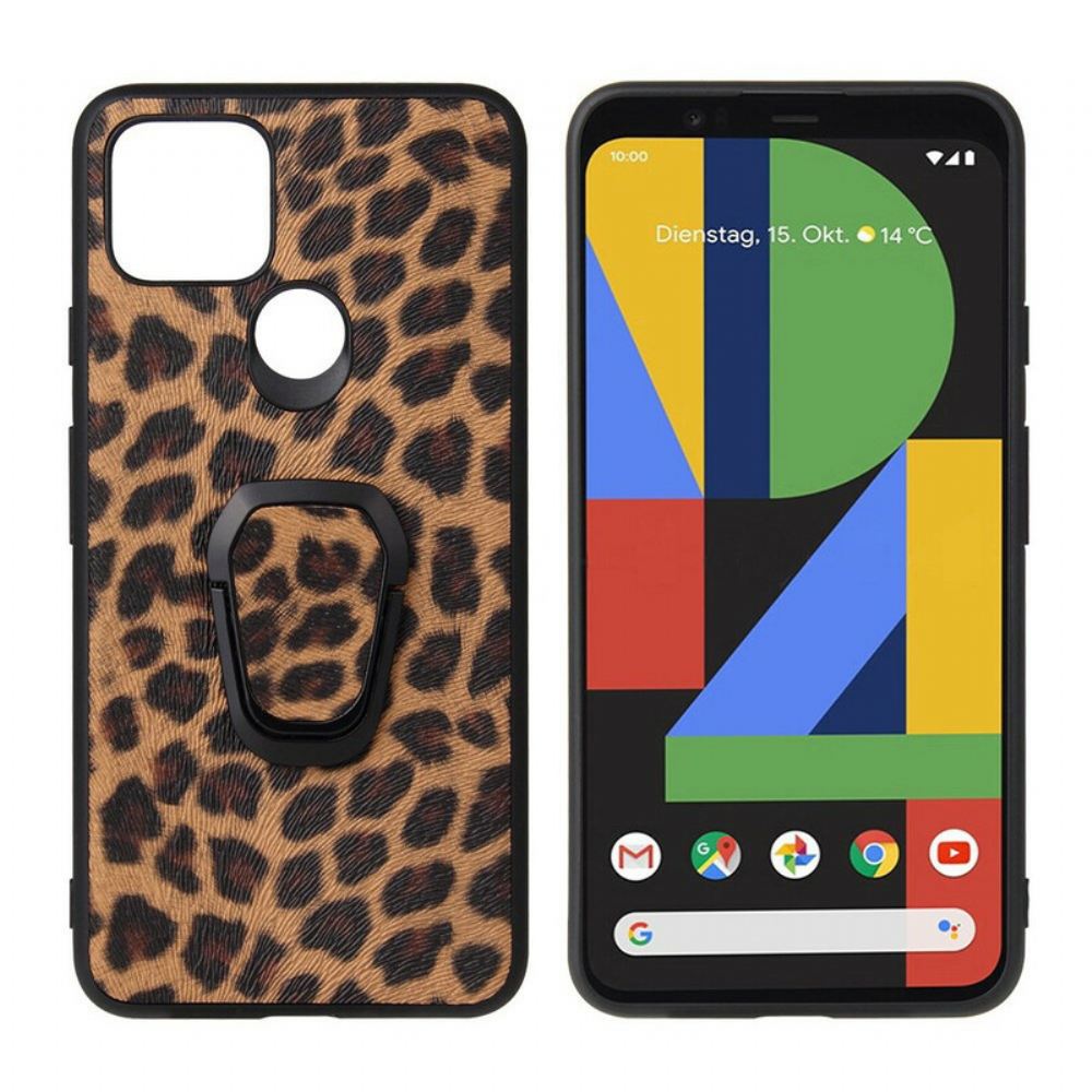 Kryty Na Mobil Na Google Pixel 5 Kroužek Ve Stylu Leoparda