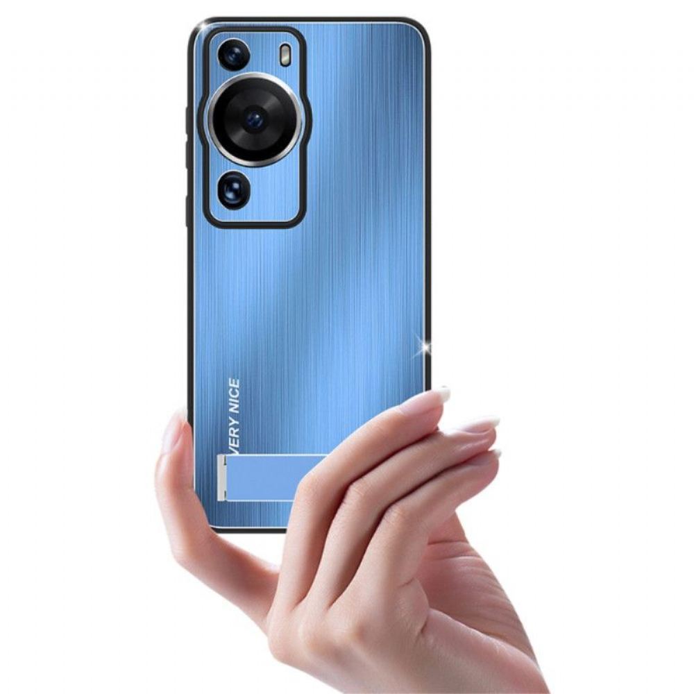 Kryt Na Huawei P60 Pro Kartáčovaný Hliník S Podpěrou