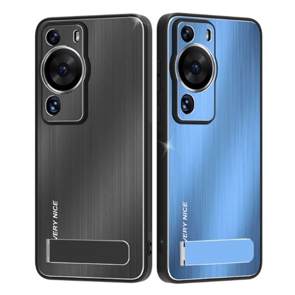 Kryt Na Huawei P60 Pro Kartáčovaný Hliník S Podpěrou