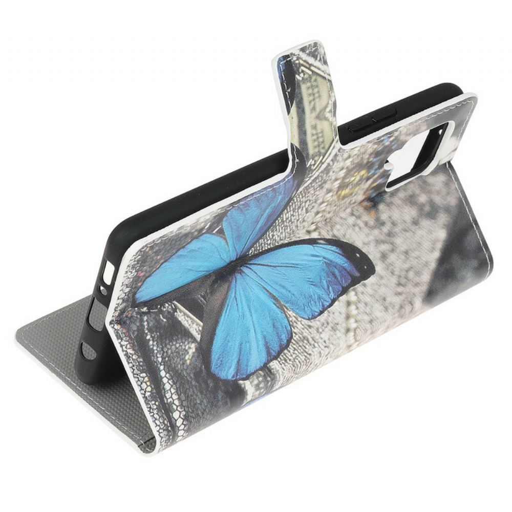 Flipové Pouzdro Na Samsung Galaxy A42 5G Blue Prestige Butterfly