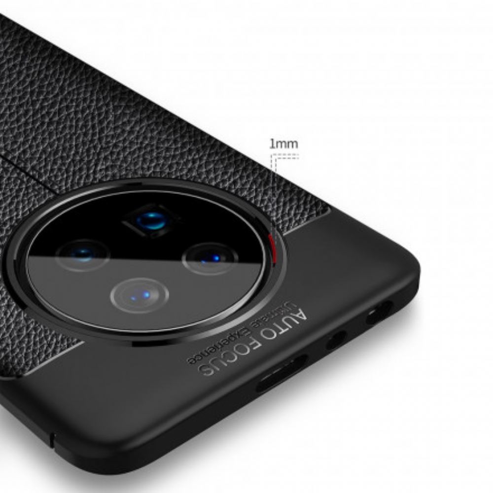 Kryt Na Huawei Mate 40 Pro Dvouřadý Kožený Efekt Litchi